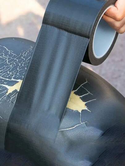 1 Roll 10M High Viscosity Black Cloth Duct Tape For Cushion Repair, Leather Seat/Sofa Leak Repair, Leather Wear-Resistant Repair Tape, Sofa Repair Patch, Motorcycle/Car Seat Self-Adhesive Leather Patch, Strong Adhesive Tape, Suitable For Hotel/Restaurant/Office/Commercial, Essential For Christmas