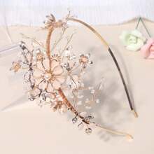 Bandeau décoratif pour mariage fait main avec perles, style coréen