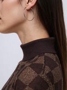 1 Paar Damen Ohrringe, Sommer Ohrringe aus Edelstahl mit großen Creolen, Edelstahl Creop Ohrringe mit Creoop, Creuf Ohrstecker, Abend Ohrringe in Herzform, runde Creif Ohrringe geeignet für den Alltag, Dates, passende Accessoires, Hoop Ohrring