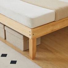 Twin Bed Frame Solid Pine Wood Queen Platform Bed Natural - twin+natural - View 7