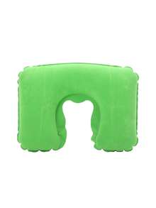 1PC, U-Shaped Inflatable Pillow, Outdoor Camping U-Shaped Pillow, Cervical Pillow, Aviation Pillow, Outdoor Airplane Pillow, Travel Pillow Inflatable Pillow - Multicolor - View 3