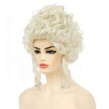 Blonde  Wigs Victorian WigShort Vintage Beehive Hair Rococo Costume Cosplay 18th Century Wig Queen Court Heat Resistant Women Halloween Party Wig01 - B-LightGolden - View 3
