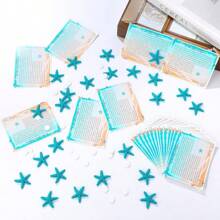 30 Pieces Starfish Card Motivational Story Small Keepsake Appreciation Notecards And Mini Blue Starfish Compliment Cards For Teachers Wedding(10 Sets)