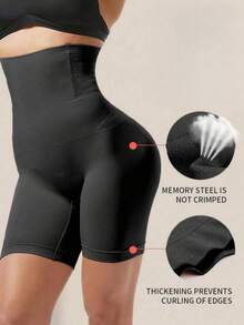 1 件无缝高腰塑身内裤瘦身收腹束腰塑身女士内衣，平坦腹部提臀三角裤塑身衣/健身训练/腰部支撑三角裤防卷腰带瘦身内衣