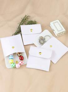 20-Pack Faux Leather Snap Jewelry Organizers - Luxury Gift Bags For Earrings, Necklaces, Bracelets And Rings - Perfect For Organizing And Matching, Square Velvet Cloth Bags With Snap Closures, Velvet Jewelry Bags, Earring Organizers, Cloth Gift Bags, Gift Wraps, Candy Gifts, Necklace Bracelet Wraps, Jewelry Beads, Jewelry For Women, Valentine's Day Gifts