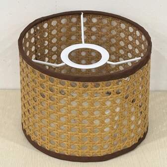 1 stuk rotan lampenkap - Bohemian toon lampenkap - Natuurlijke rotan decoratieve lampenkap - Prachtig handgemaakte rustieke rotan lampenkap - Perfect voor woonkamer en eetkamer (alleen lampenkap, niet geëlektrificeerd)