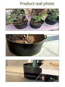 1 Pieza/3-50 Galones Bolsa de cultivo de tela no tejida gruesa/ Adecuada para cultivar flores y verduras durante todo el año. Es transpirable, evita la asfixia y la pudrición de las raíces, está hecha de materiales y es fácil de trasplantar sin sacar de la maceta, esencial para personas perezosas, resistente a las heladas y a la protección solar.