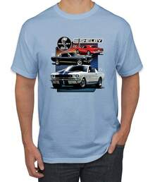 Shelby 65 Powered By Ford Motors Mustang Logo Emblem Officially Licensed Built Ford Tough Cars And Trucks Unisex Graphic T Shirt - Light Blue - View 3