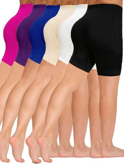 女士高腰紧身打底裤，百搭纯色，休闲穿着，户外散步，健身训练，跑步，深蹲，体操，塑形提臀，户外度假，海滩，购物，弹力裤