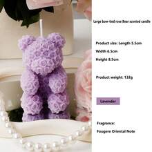 1 pezzo Candela profumata creativa a forma di cuore con orsetto rosa, disponibile in varie dimensioni e colori, decorazione carina, bomboniera per matrimonio, decorazione romantica per la casa, regalo per la stagione dei matrimoni, regalo di San Valentino, candela per compleanno, regalo per donne, regalo per l'autunno/inverno, regalo di Natale, decorazione per la stanza