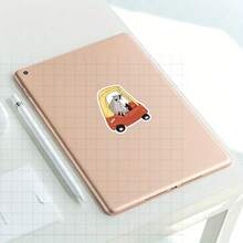 3 英寸“小车里的浣熊贴纸 - 古怪有趣的乙烯基贴纸，适用于笔记本电脑、笔记本、水瓶、书桌、个人空间和动物爱好者角落 | 非常适合动物爱好者、幽默爱好者、学生和年轻人 | 送给朋友、家人和同事的完美礼物 | 可爱的动物贴纸，幽默，有趣的表情” - 3吋/7.62厘米 - 查看 3