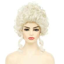 Blonde  Wigs Victorian WigShort Vintage Beehive Hair Rococo Costume Cosplay 18th Century Wig Queen Court Heat Resistant Women Halloween Party Wig01 - B-LightGolden - View 1
