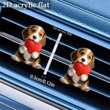 3pcs Cute Cat Car Ventilation Air Freshener Clip - Creative Hoodie Cat, Milk Tea Cat, Bell Cat Designs, 2D Acrylic Car Ventilation Decoration Clip, Comes With Aromatherapy Sheet, Deodorization + Random Scents, Car Air Freshener, Car Interior Decoration, Perfect Gift For Family And Friends