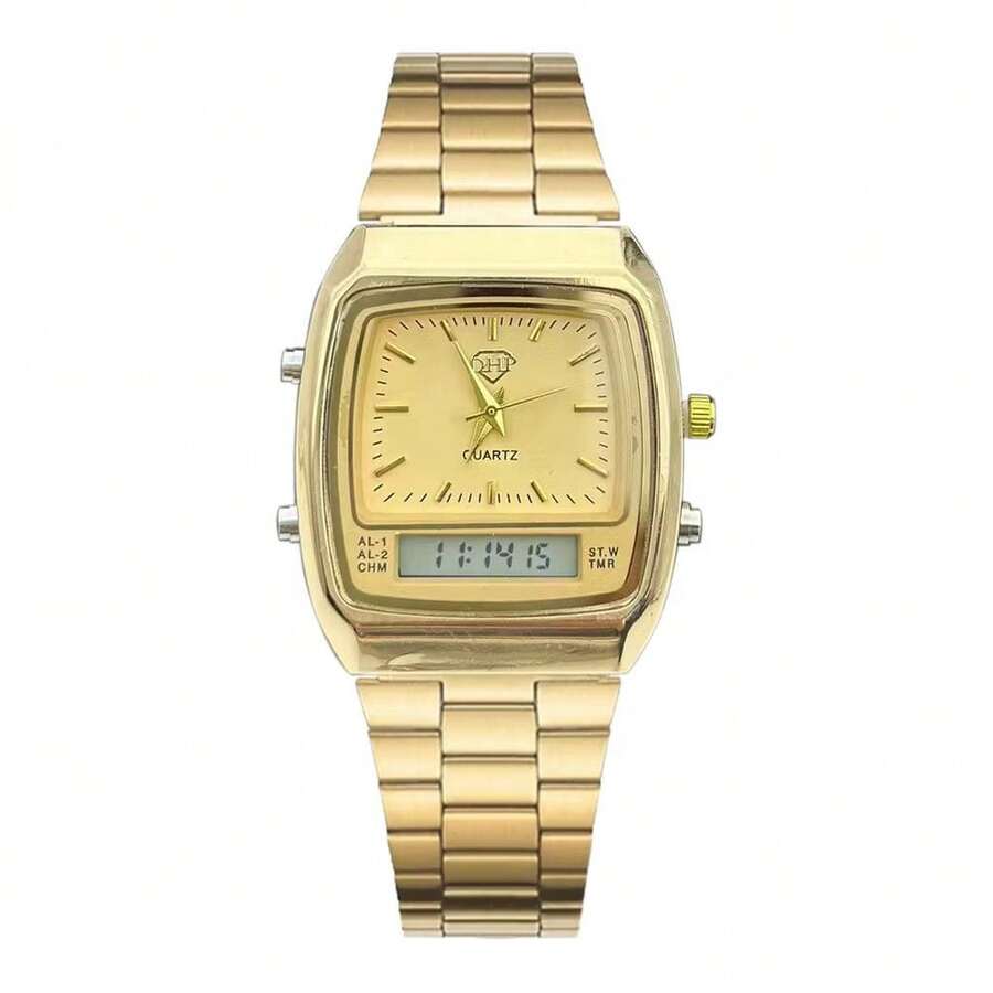 [9831-Cx] DHP Women's Water Resistant Watch - Gift Box - Gold - View 1