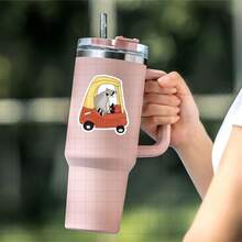 3 英寸“小车里的浣熊贴纸 - 古怪有趣的乙烯基贴纸，适用于笔记本电脑、笔记本、水瓶、书桌、个人空间和动物爱好者角落 | 非常适合动物爱好者、幽默爱好者、学生和年轻人 | 送给朋友、家人和同事的完美礼物 | 可爱的动物贴纸，幽默，有趣的表情” - 3吋/7.62厘米 - 查看 4