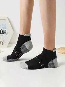 6 Pairs Unisex Breathable Arch Support Low-Cut Compression Socks, Suitable For Running & Daily Wear