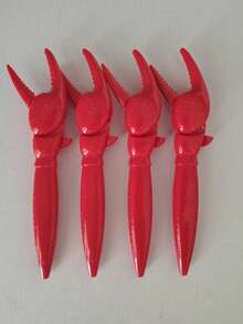 4pcs Crab Claw Shaped Stylish Ballpoint Pens Back To School - Black - View 6