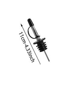 1/12 件不锈钢葡萄酒瓶塞，带橡胶防尘盖，适用于葡萄酒、醋、油和白酒 - 銀色 - 查看 3