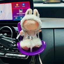 Compatible With Labubu Fashionable Car Air Vent Decoration Clip Doll Seat Doll House Accessory, Belt Seat Doll Accessory, Lovely Accessories,Cute Figurine Decor,Gift Packaging Supplies, Decorate Your Gifts, Birthday Gifts, Holiday Gifts, Party Gifts,