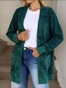 Liu Fashion Kawaii Loose Cardigan, Simple And Cute, Solid Color, Suitable For School - Green - View 1