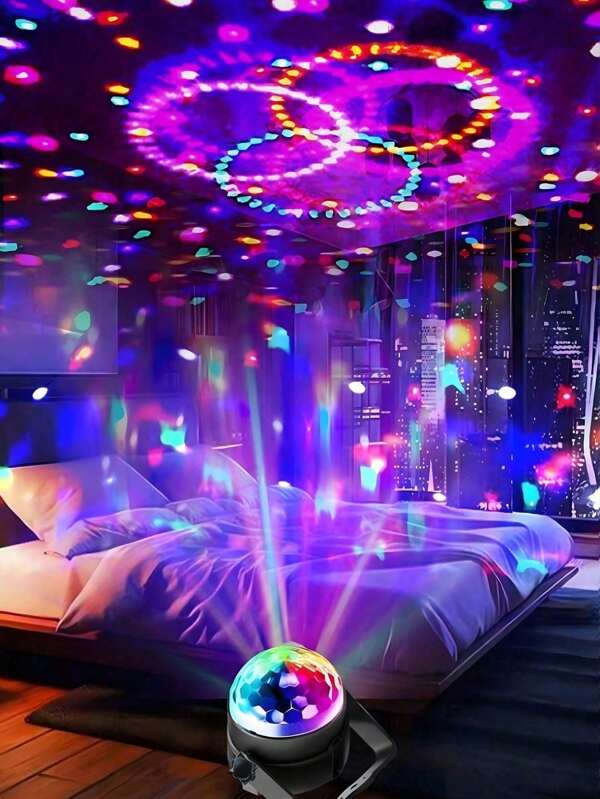 Verwandeln Sie Ihr Schlafzimmer in einen magischen Sternenhimmel mit diesem rotierenden Sternenlicht-Projektionslampe!