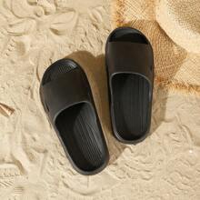 2025 New Fashion Versatile EVA Slip-On House Slippers For Men & Women (Thin Style), Minimalist Ins Style, Similar To Supermarket Version, Classic & Elegant, Lightweight, Breathable, Soft & Comfortable, Suitable For Home, Bathroom, Outdoor, Beach, Leisure