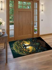 1pc Anti-Pollution Tree Of Life Rug, Stain-Resistant Polyester Tree Of Life Rug, Non-Shedding & Anti-Slip, Suitable For Living Room & Bedroom, Living Room Rug, Small Living Room Rug, Bedroom Rug, Living Room Home Decor, Outdoor Rug, Washable Rug