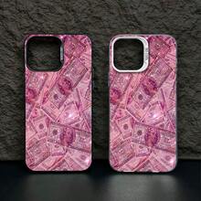 Glittering Money Mobile Phone Case, Adorned With Pink Dollar Bills And Sparkling Design, Suitable For IPhone 16, 15, 14, 13, 12 And 11 Pro Models, Made Of TPU Material, And Provides Shockproo - màu đen - Xem 5