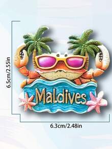 1 pieza Imán de refrigerador recuerdo de viaje a Maldivas Bali para decoración del hogar