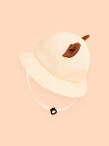1 Peça Chapéu de Balde Adorável com Orelhas de Urso, Chapéu de Balde Fashion Respirável, Cordão Ajustável Adequado para Homens/Mulheres/Bebês, Proteção Solar de Primavera/Verão para Uso Externo