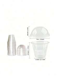 Clear Plastic Cups With DomesDessert Cups With Lids, CrystaPET Parfait Cups, DisposableParty Cups For Fruit/Lce CreamCupcake/Iced Cold DrinksSchoolSupplies Food Bag FoodBox Suitable For CandyChocolate Cookies Etc..For Halloween Or Christmas Party
