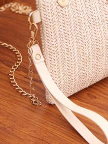 New Spring/Summer Women Straw Crossbody Bag, Versatile Unique Casual Shoulder Bag