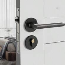 1pc Luxurious Beautiful Quiet And Beautiful Antique Style Door Lock Handle Set Door Handle Set Indoor Door Lock