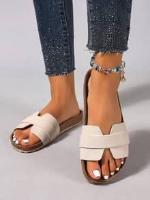 厚底全新春夏厚底厚底拖鞋女士，时尚休闲系带罗马风格一脚蹬凉鞋，透气舒适休闲黑色拖鞋，适合夏季