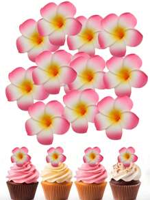 20pcs/10pcs/Artificial Hibiscus Cake Topper, Floating Flowers In The Pool, Hawaiian Flower Centerpiece, Wedding Birthday Anniversary Cake DIY Home Wedding Anniversary Graduation Party Decoration Reusable