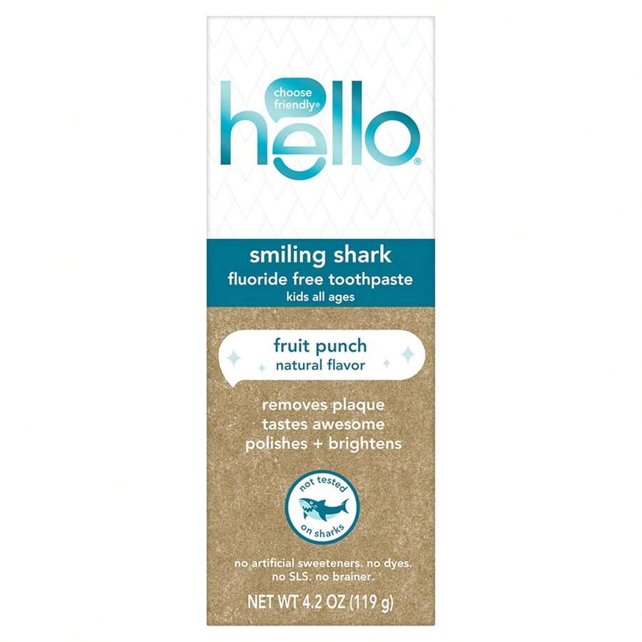 Hello Fresh Watermelon Fluoride Free Kids Toothpaste, 4.2 Oz Tube - Fruit Punch - 查看 1