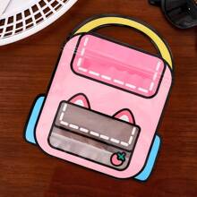 40 Stücke bunte transparente Geschenktüten mit Fenster und Tragegriff-Design, geeignet für Geburtstagsfeiern, Snacks, Süßigkeiten und Geschenke - perfekte Wahl für Abschluss, Schulanfang, Klassenaktivitäten, Partyfavoren. Zuckerfarbene Geschenktüten mit Rucksackform-Design, lebhafte Farben.