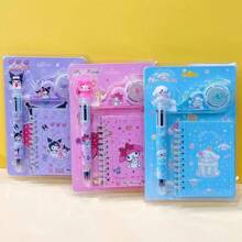 Sanrio 3pcs Sanrio Characters , My Melody, Kuromi Themed Stationery Gift Set, Creative Cartoon School Supplies, Student Learning Items, Birthday Gift, Prize,School Supplies,Back To School