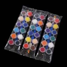 A Set Of 12 Acrylic Paint Colors With 2 Paintbrushes, Suitable For Students' Painting And Art Crafts, Including A Paintbrush Set For Oil Painting.