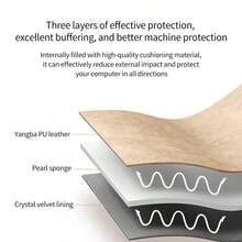 Funda para portátil de 13-13.3 pulgadas, estuche compatible con Macbook Air 13/Pro 13 pulgadas - Funda protectora para Macbook, bolsa de transporte para tableta/portátil/Chromebook/Asus - Gris - Ver 4