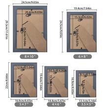 多种尺寸欧式复古装饰相框（设计仅供参考，相纸随机发货），复古风格设计，适用于家居装饰、客厅、卧室、起居室、中央装饰、办公室桌面或墙壁悬挂 - 彩色 - 查看 10
