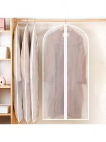 Juego de 5 bolsas de almacenamiento de ropa extralargas de 60*140cm para viajes y el hogar, 5 fundas protectoras extendibles para abrigos de otoño/invierno, juego de bolsas de almacenamiento plegables y semi-transparentes para organizar la ropa