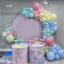 Bộ 62 bóng bay hình cá mập hoạt hình nhiều màu sắc, kích thước 10 inch, màu hồng nhạt, xanh lá cây, xanh dương, vàng, trong suốt, xanh lá cây đậm ánh kim, chất liệu cao su, thích hợp trang trí tiệc mừng em bé chào đời, tiệc sinh nhật chủ đề dưới biển, đại dương. - Nhiều màu - Xem 4