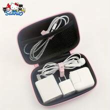 Limited Edition Sanrio Hello Kitty & Kuromi Cute Cartoon EVA Storage Bag - Portable Cable Organizer, Charger Carry Case, Earphone & USB Drive Storage Pouch With Handle And Zipper