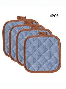 2 pièces/4 pièces Dessous de plat en coton épais isolé, tapis résistant à la chaleur pour la cuisine, la salle à manger, le salon, support de style nordique