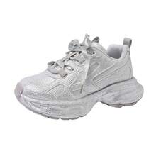 2026 New Dad Shoes Women, New Fashionable Thick-Soled Casual Sports Shoes Outdoor Wear, Elegant Women's Sneakers - sọc - Xem 7