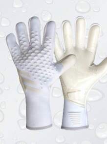 1 par de guantes de portero de fútbol, guantes protectores de dedos para partido de fútbol, antideslizantes, transpirables, suaves y resistentes al desgaste para entrenamiento