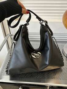Mochila de moda coreana 2025 Nuevo lanzamiento otoño Mochila con correa de cadena, bolso de hombro casual de gran capacidad y multifunción adecuado para compras, billetera, mujeres jóvenes, estudiantes universitarios, recién graduados, oficinistas. Ideal para oficina, universidad, trabajo, negocios, viajes al trabajo, actividades al aire libre, viajes y salidas.