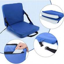 Bleachers Extra Wide With Backrest Fishing Cushion Seat For Garden Patio Camping Hiking Choose Blue - Blue - View 3