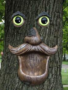 1 件树面喂鸟器、树形喂鸟器花园独特装饰、树面装饰喂鸟器户外、独特的户外喂鸟器、花园装饰和野生喂鸟器庭院艺术（购买前请查看尺寸表） - 彩色 - 查看 12